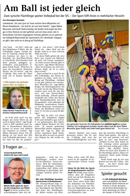 SFL Volleyball NZ Bericht 21.3.2016