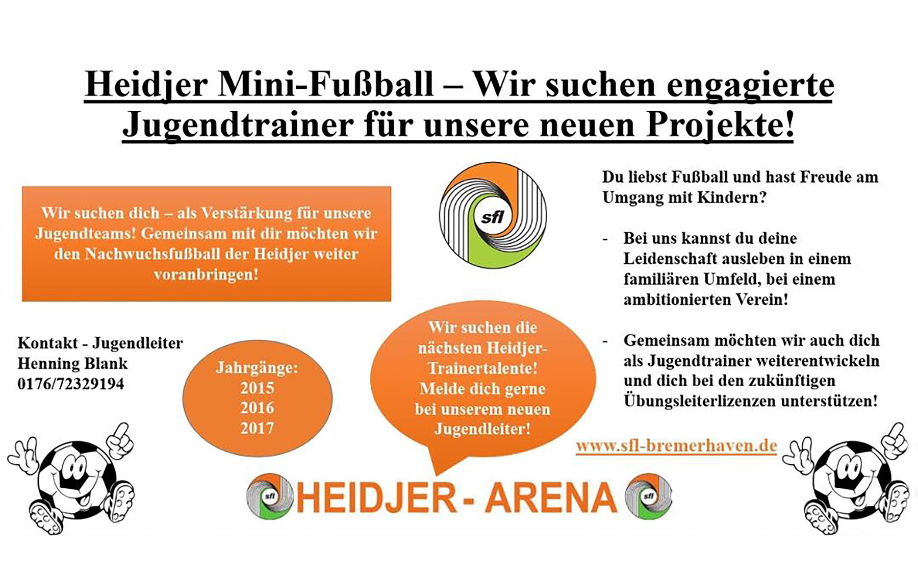 SFL Jugendtrainer gesucht