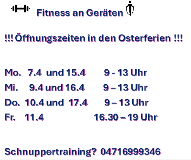 Osterferien 2025 Öffnungszeiten