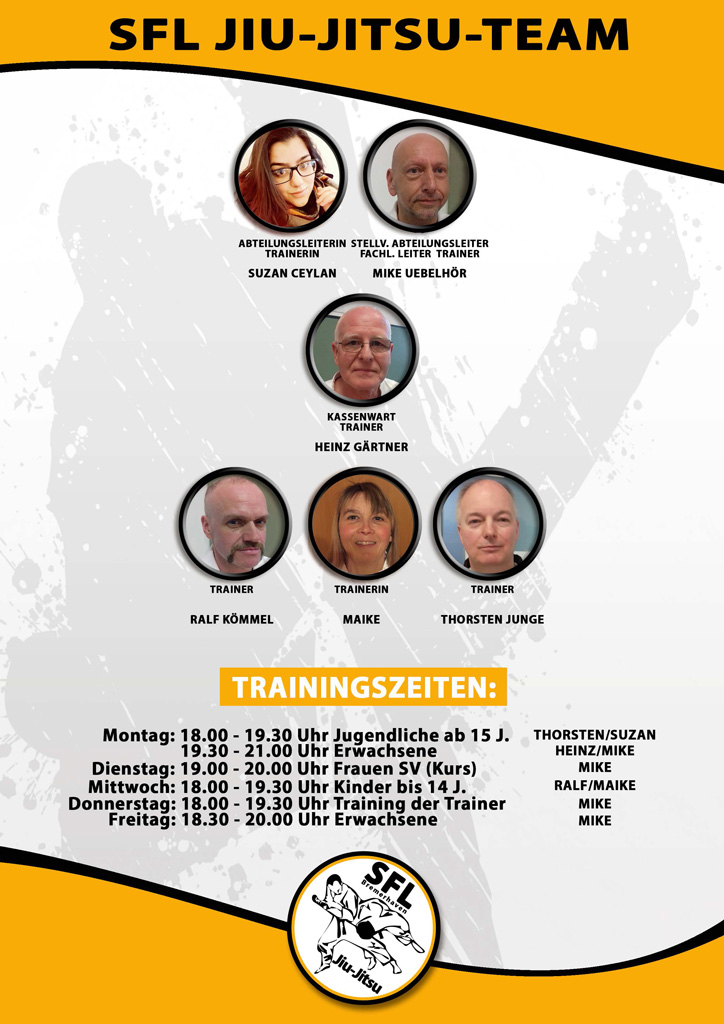 SFL Jiu Jitsu TEAM PLAKAT Januar 2018