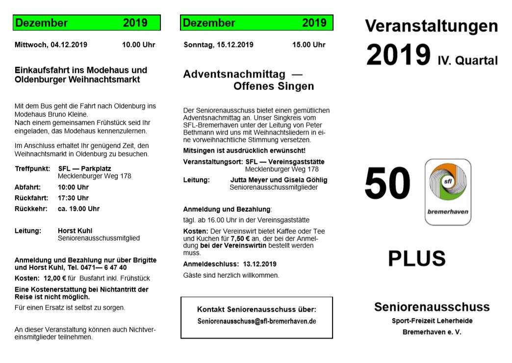 SFL Flyer IV Quartal 2019