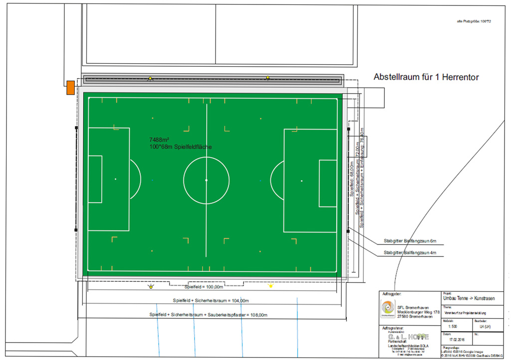 Lageplan Kunstrasen hoppe