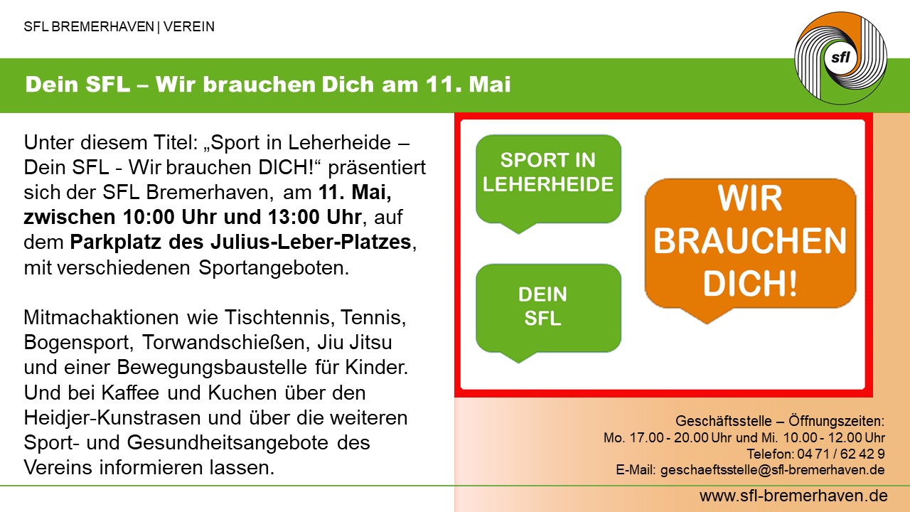 Sport in Leherheide SFL Praesentation Mediabox